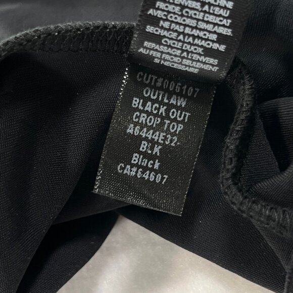 KORAL Activewear Womens XS Outlaw Blackout Long Sleeve Mock Neck Crop Top EUC - Picture 12 of 16